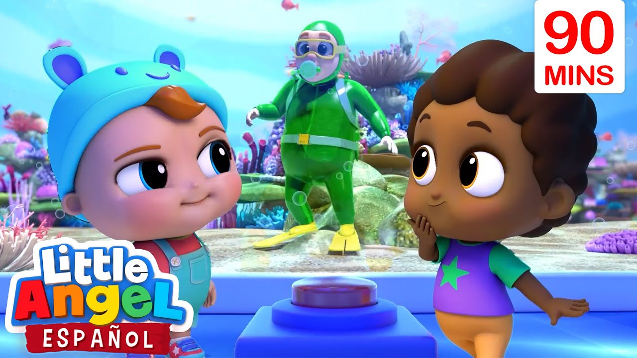 Diversión y Alegría en el Acuario | Canciones Infantiles🎵  Para bebes |  Little Angel y sus amigos