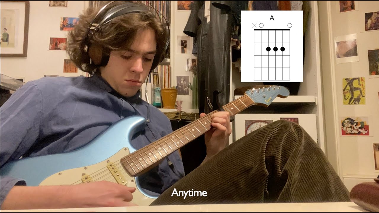 Snail Mail - Anytime Guitar Lesson/Cover With Chord Shapes