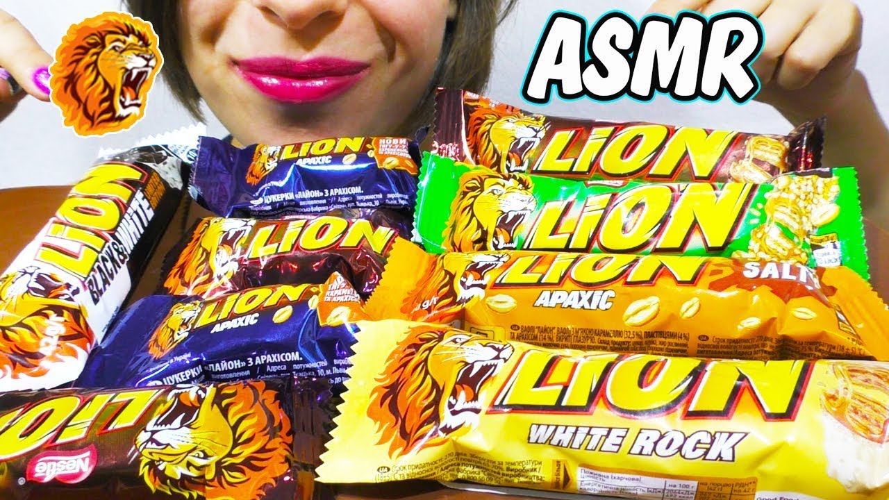 ASMR LION CHOCOLATE CANDY BAR PARTY (Crunchy Eating Sounds) NO TALKING * Mukbang - 먹방 | JULS-ASMR
