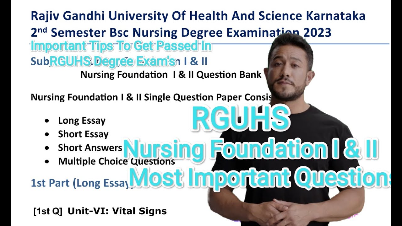 RGUHS Nursing Foundation Important Questions || 2nd Semester Bsc Nursing || Rguhs degree Exam Tips