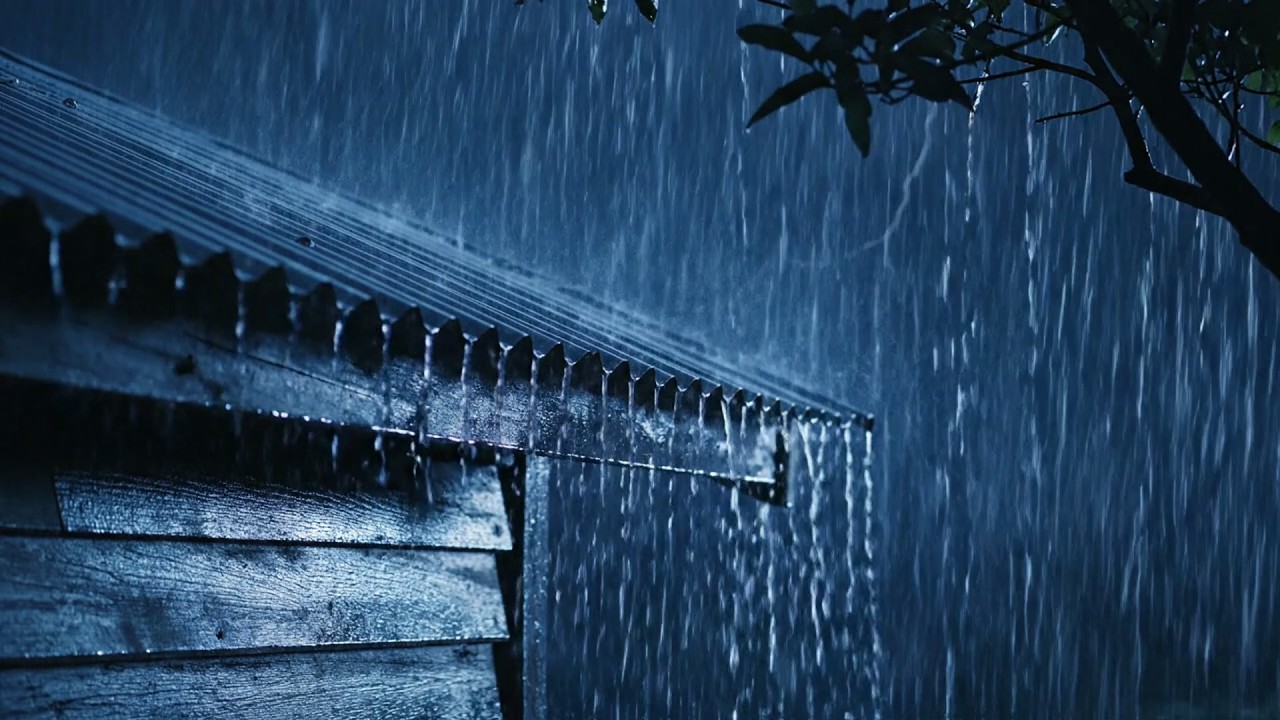 Goodbye Heaviness to Sleep Instantly with Heavy Rain & Wrathful Thunder Sounds on Tin Roof at Night