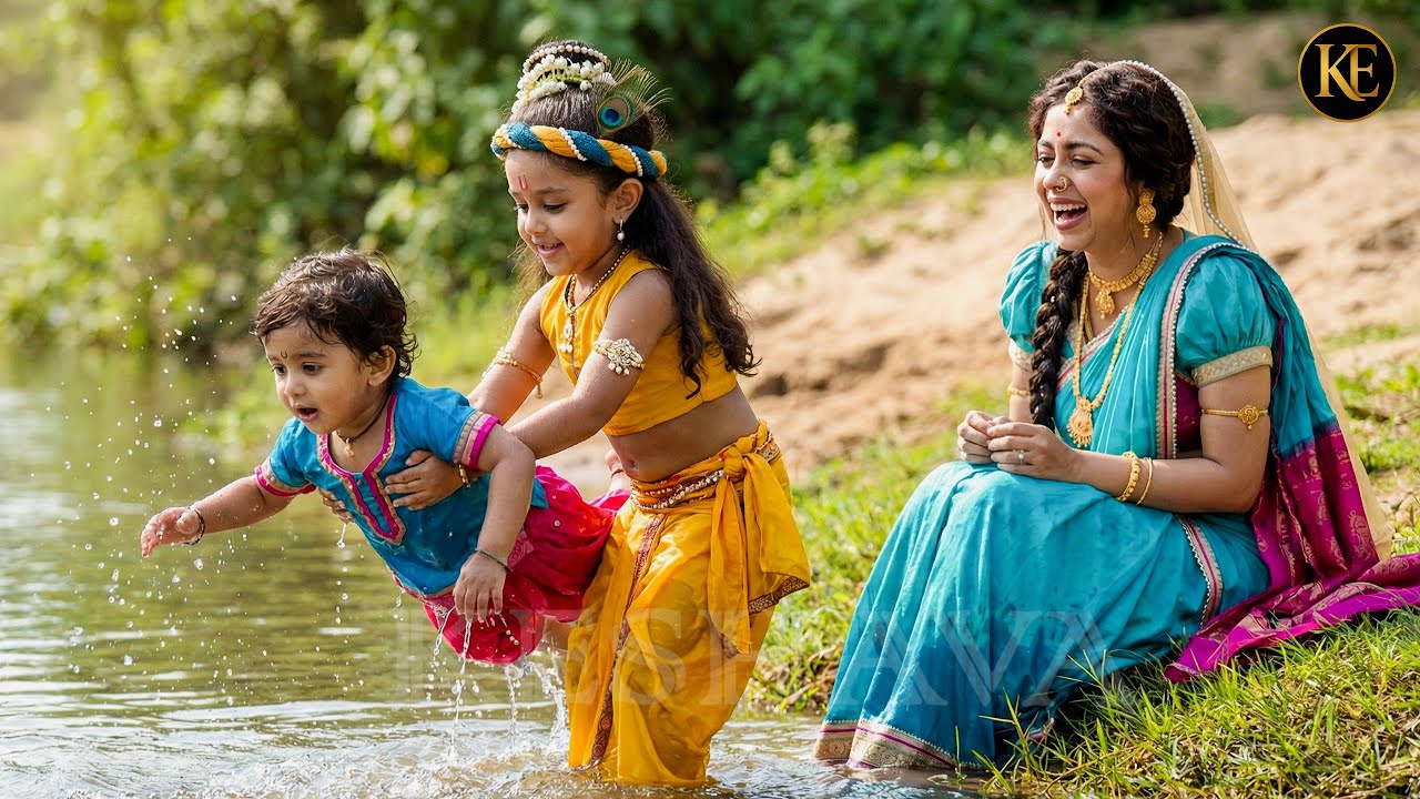 जब कान्हा ने नन्ही सखी को पानी से बचाया || YMKN || Shree Krishan leela | यशोमती मईया के नंदलाला