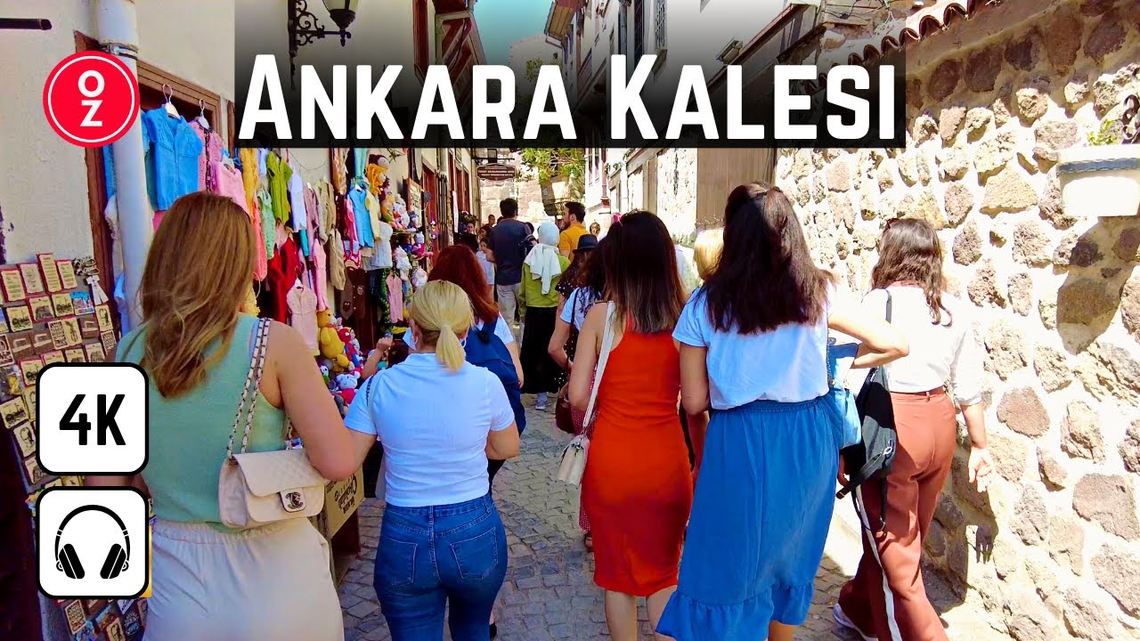 ANKARA KALESI - Türkiye 🇹🇷 4K Walking Tour | Ankara Castle Full Walk | City Tour | Virtual Tour