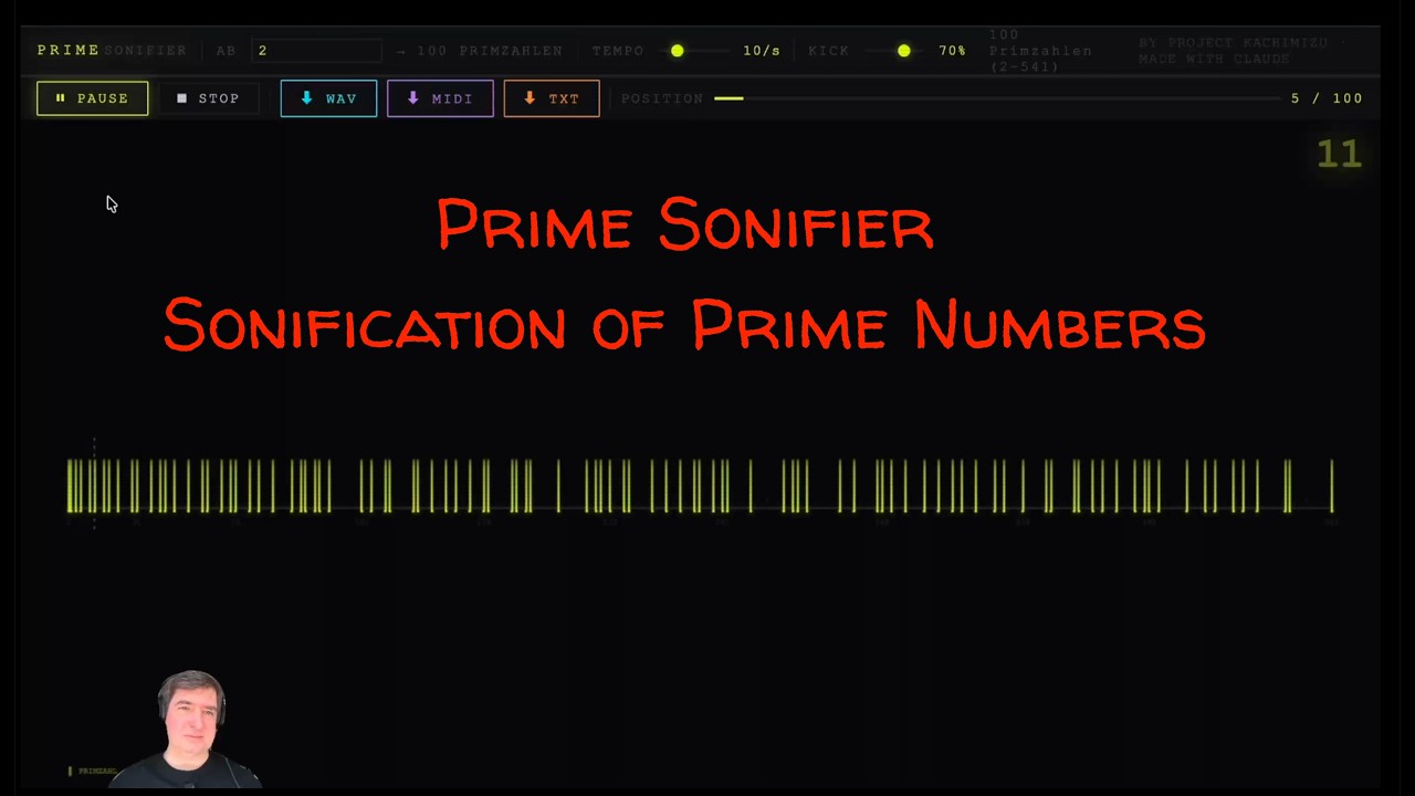Prime Sonifier - Soundtools coded with Claude