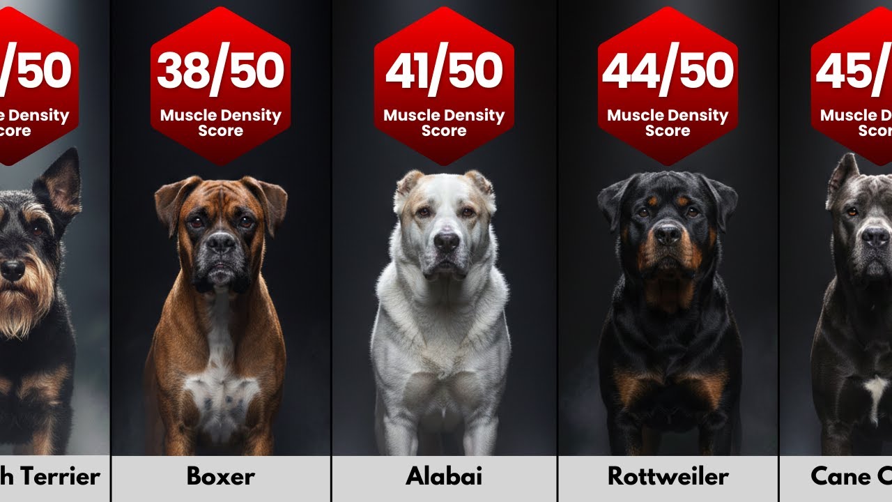 Strongest Dog Breeds Ranked by Muscle Density!