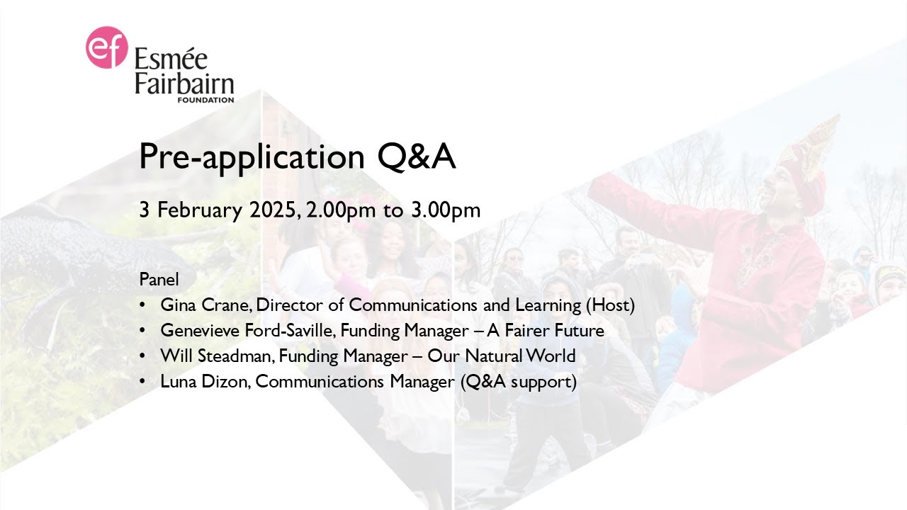 Pre-application Q&A Webinar: 3 February 2025