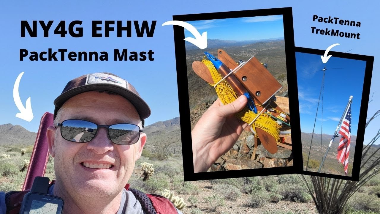 NY4G EFHW Antenna and PackTenna Mast for Portable Radio