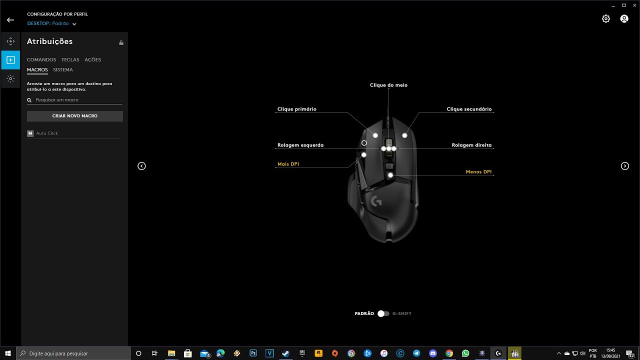 COMO FAZER MACRO DE AUTOCLICK - G HUB