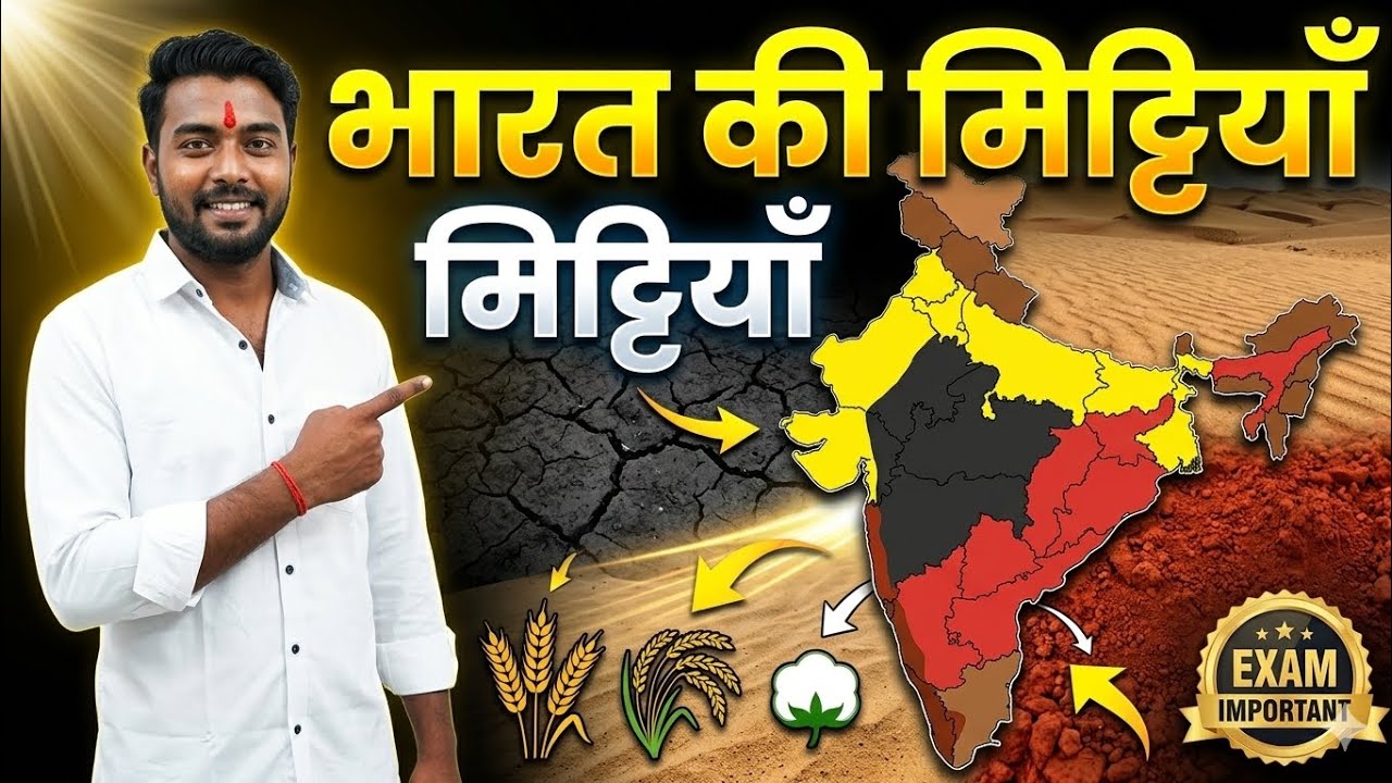भारत की मिट्टी के प्रकार | All Types of Soil in India Explained | Geography for All Exams