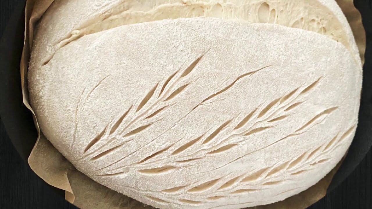 How to score a bread - detailed tutorial on scoring a pattern of radiating wheat husks