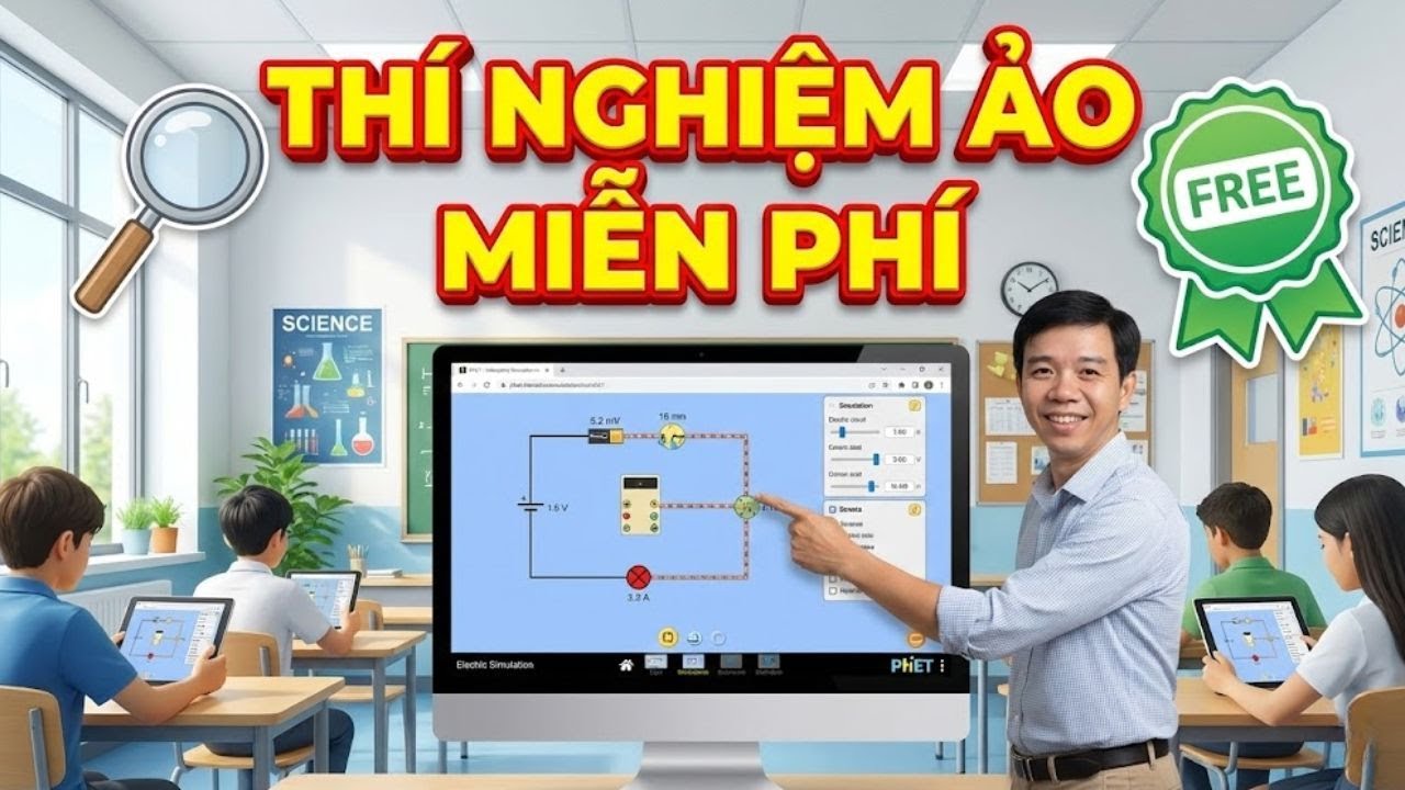 Cách tìm mô hình thí nghiệm ảo trực quan miễn phí cho giáo viên