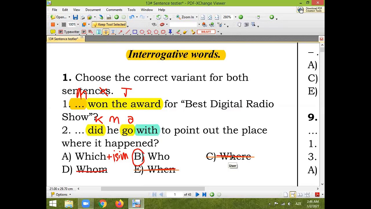 Interrogative Sentences #1 - Master NR1