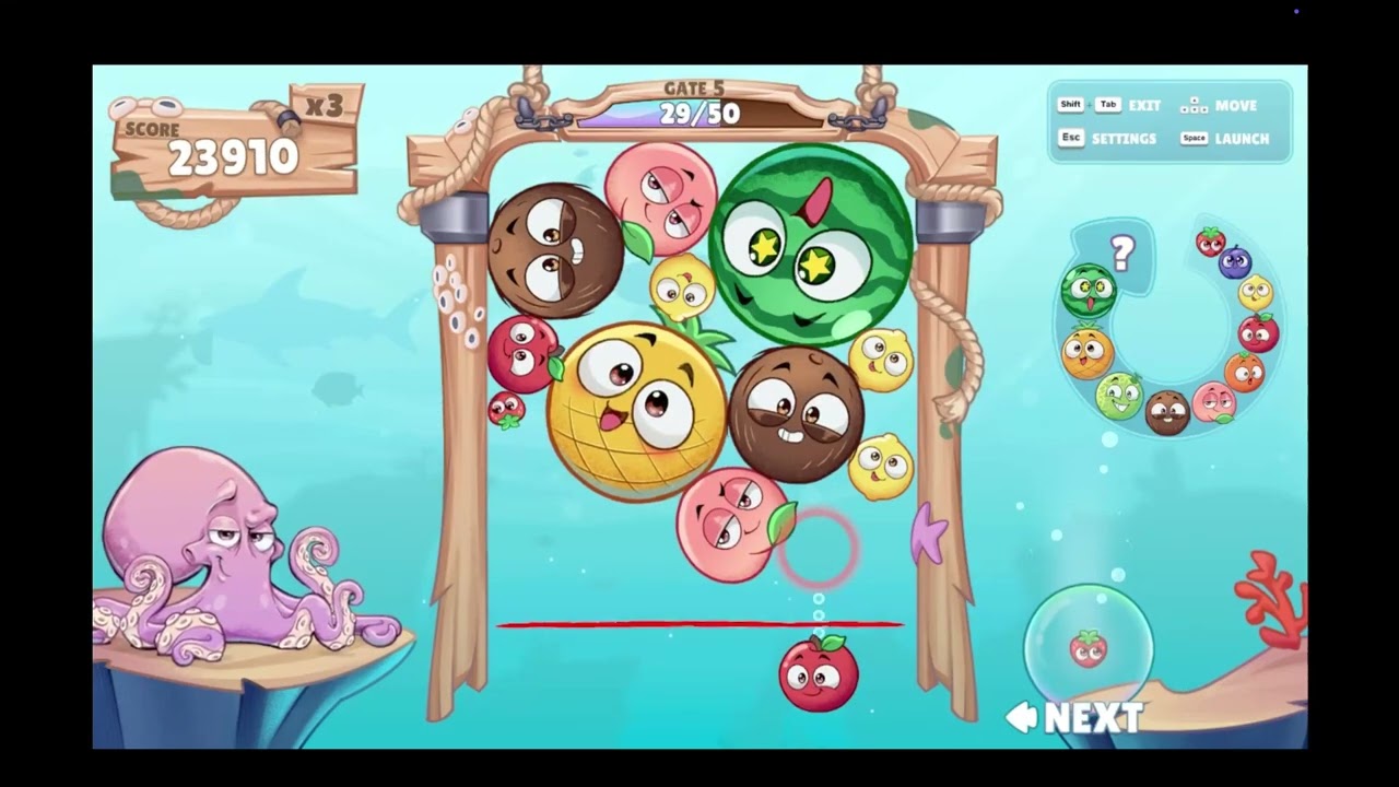 1 HOUR - Most Relaxing Game - Underwatermelon: Fruit Merge 🍉