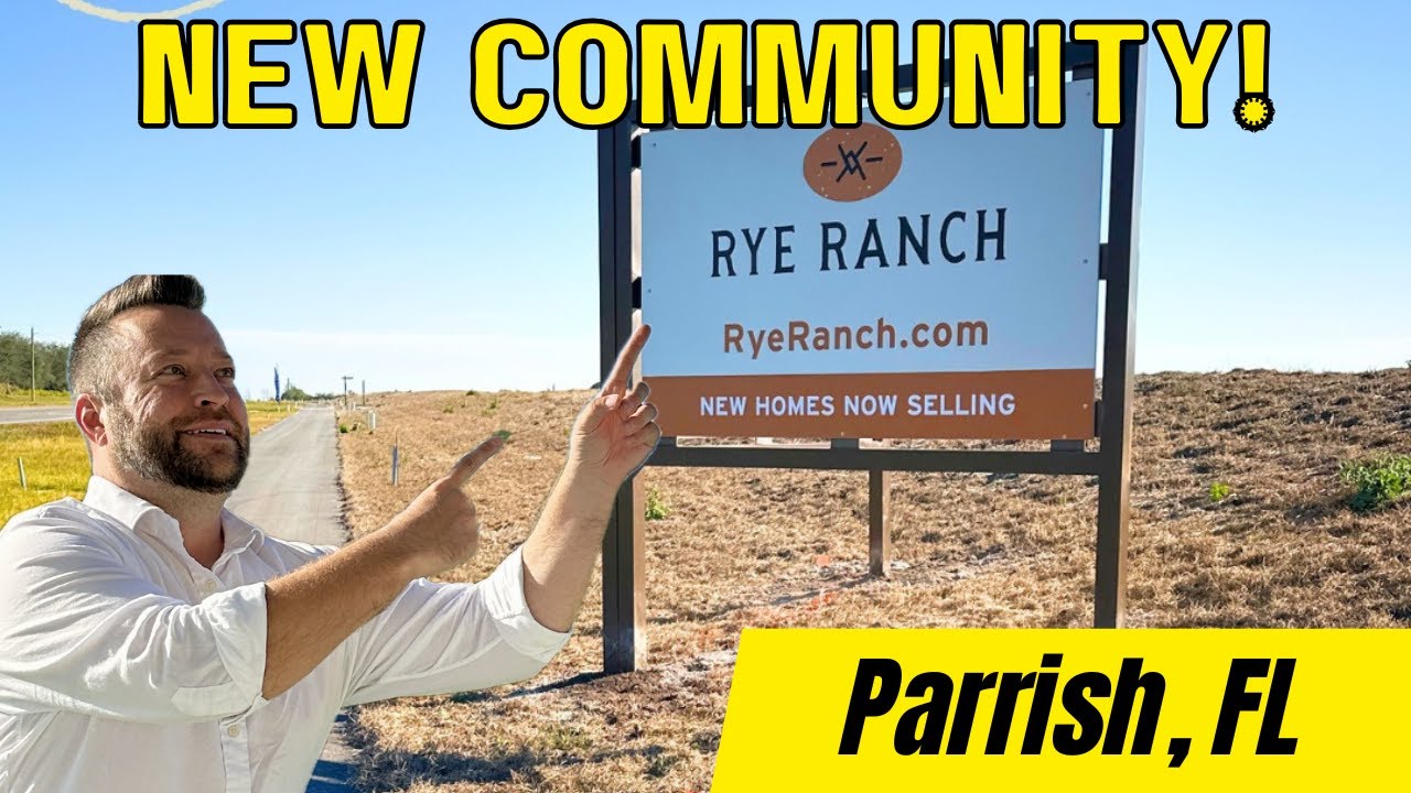 Tour 4 New Construction Homes For Sale in Parrish Florida's Brand New Community of Rye Ranch!