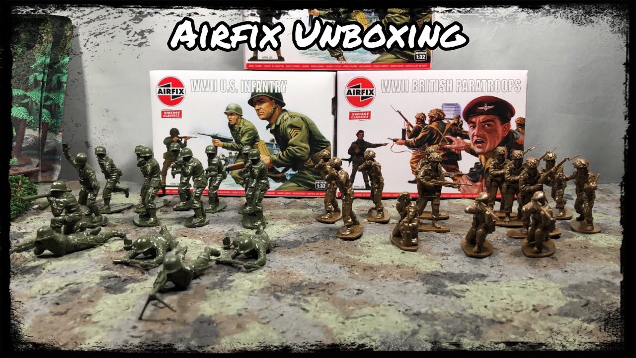 Airfix 1/32 British Paratroopers & US Infantry Unboxing