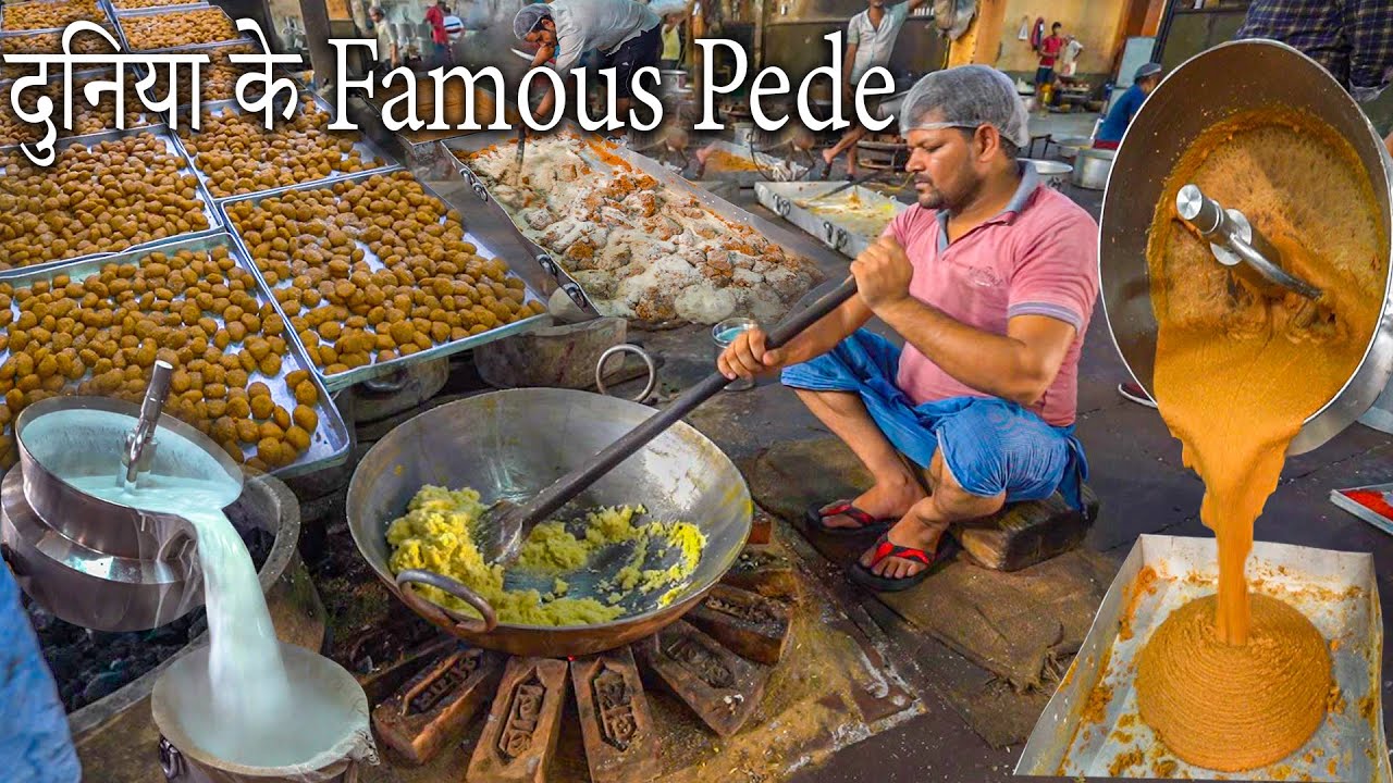 Ultimate Huge Mathura Peda Making At Mega Factory Brijwasi Sweets