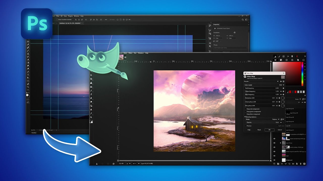 Учебник по GIMP для пользователей Photoshop