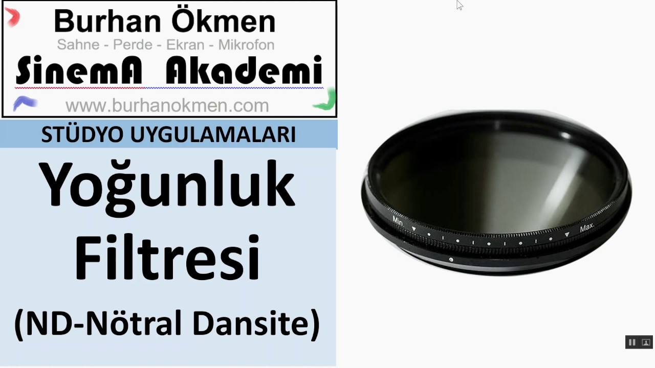 SU.06.n - Yoğunluk Filtresi (ND-N&ouml;tral Dansite), (St&uuml;dyo Uygulamaları)