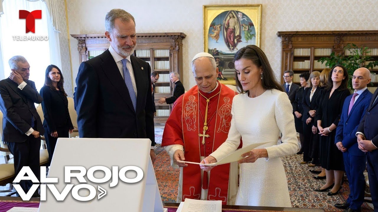 Los reyes de España son recibidos en el Vaticano por el papa León XIV