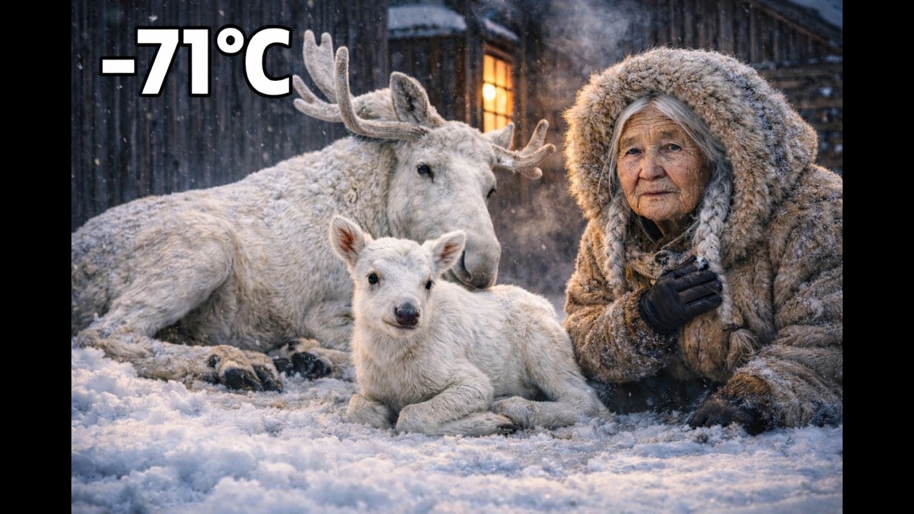 🫎Esta Anciana Salvó a un Alce Enfermo y Su Cría Exaustos a -71°C... Lo Que Pasó Después es Increíble