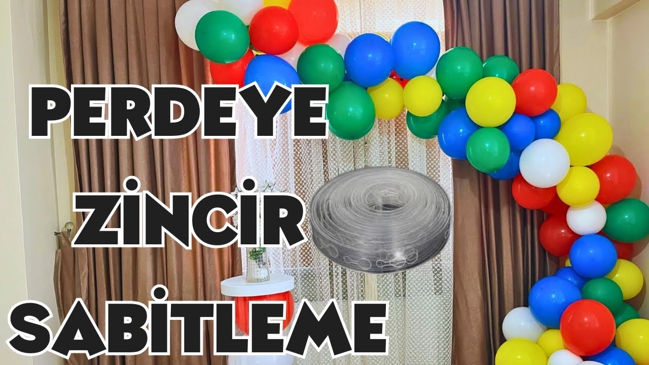 Balon Aparatı ile Zincir Yapımı | Perdeye Balon Zinciri Nasıl Sabitlenir ?