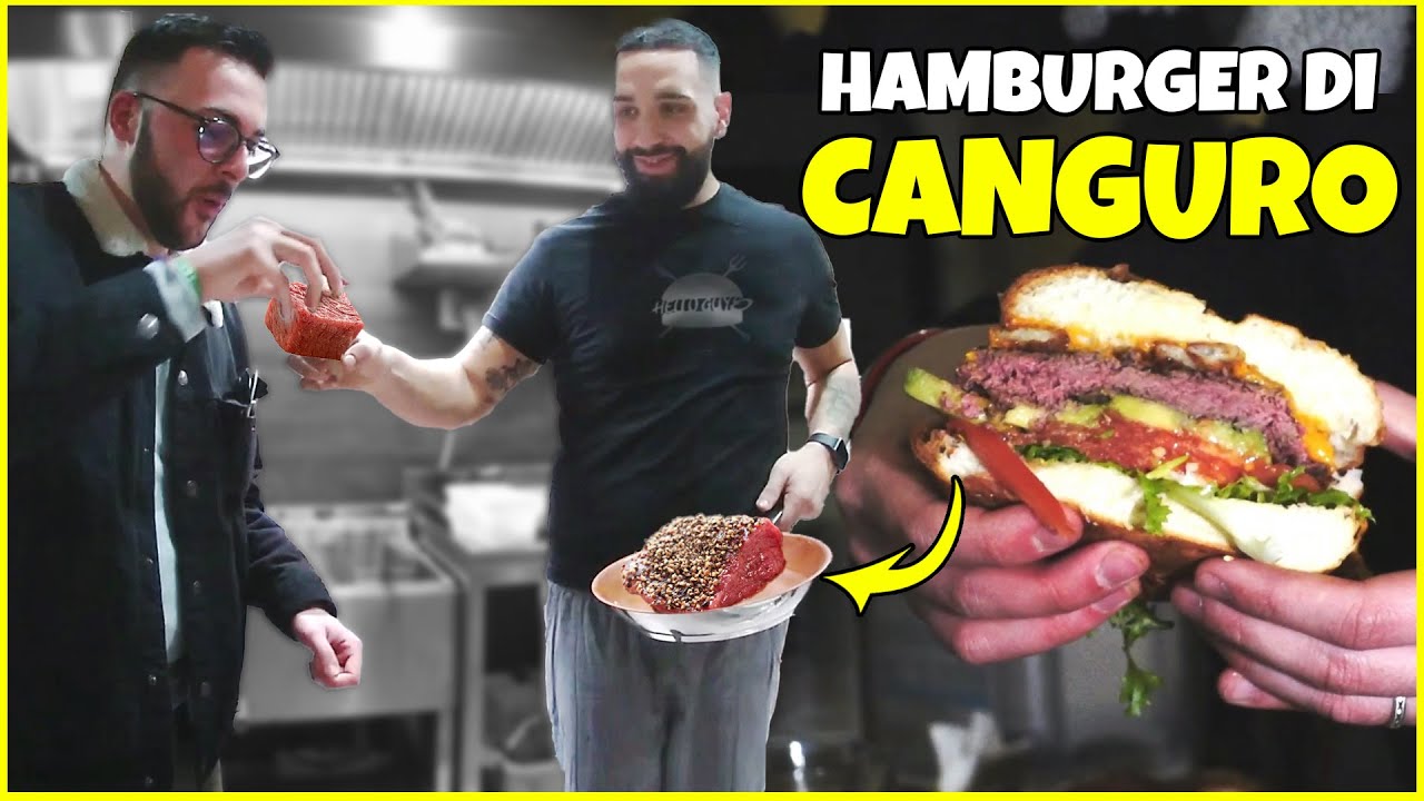 Ho mangiato L'HAMBURGER DI CANGURO da Hello Guys a Brindisi