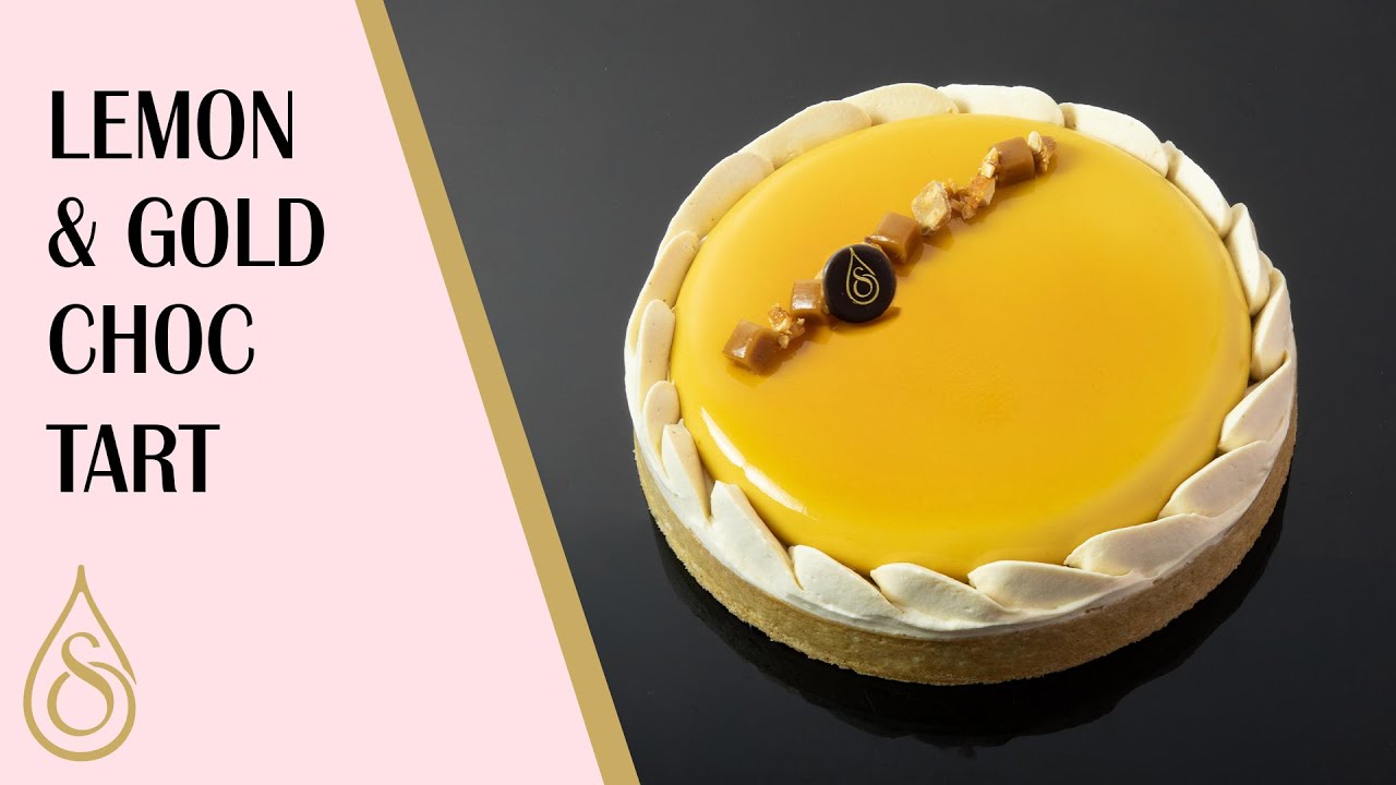 Delicious Lemon & Gold Chocolate Tart (Full Recipe) | Kirsten Tibballs