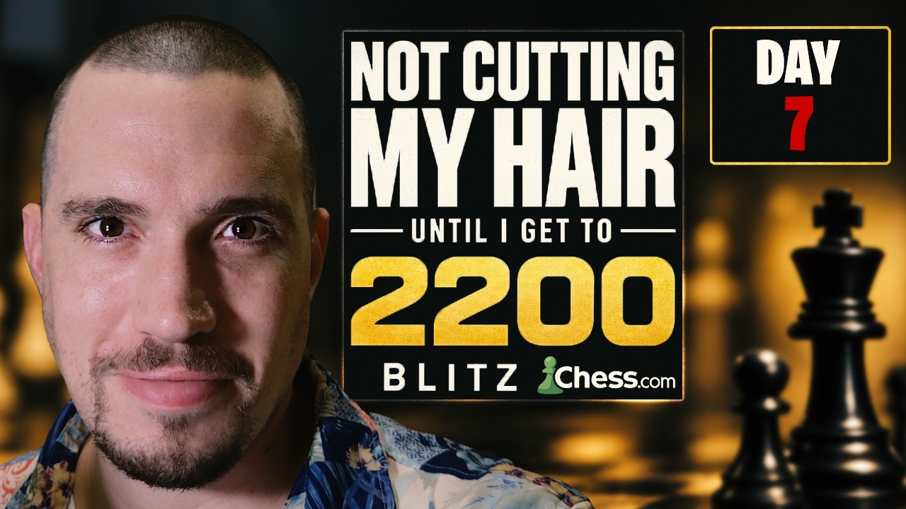 day 7 of not cutting my hair till 2200 blitz on chess.com