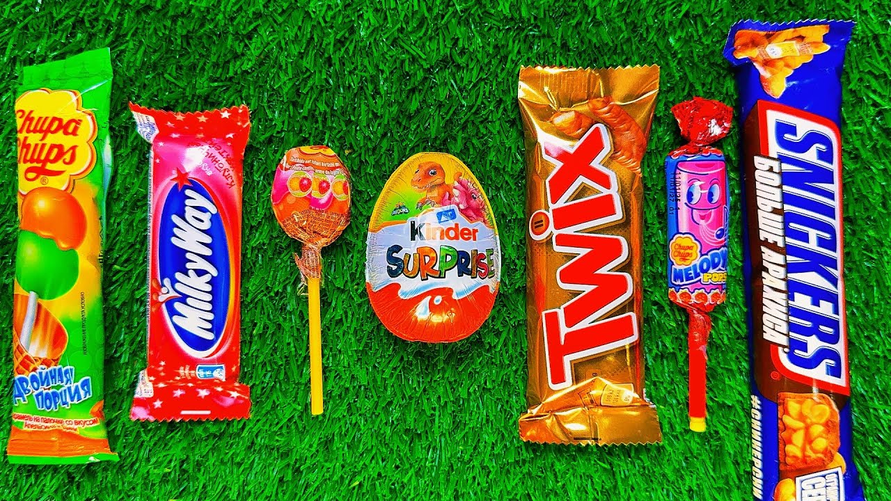ASMR Most Popular Candies 🍭 Rainbow Lollipops & Chocolate Unwrapping Eating Sounds