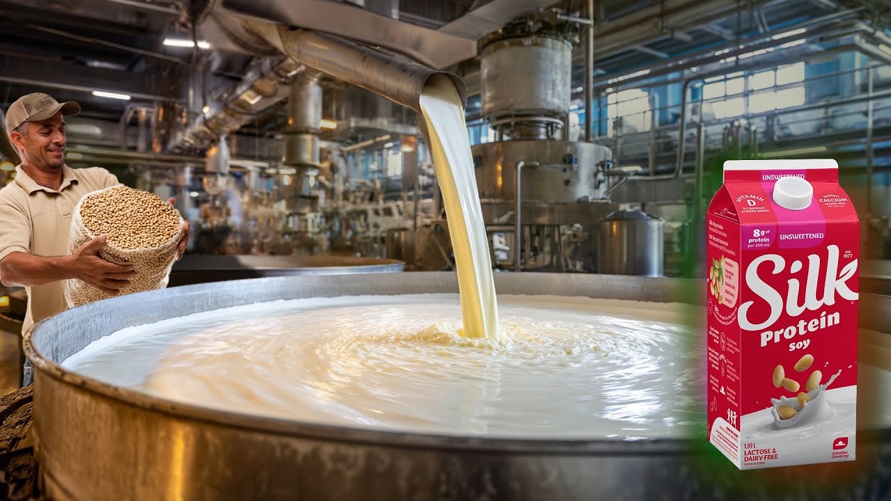 How Soy Milk Is Made in A Factory | Soy Milk Factory Process
