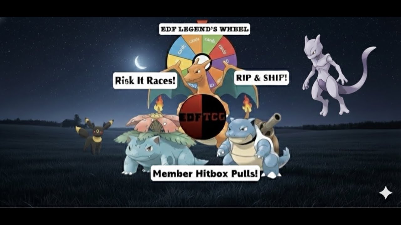 UPC and ETB Risk it Races starting at $4 per spot Legends Wheel! Member Hitbox Pull! Giveaways!