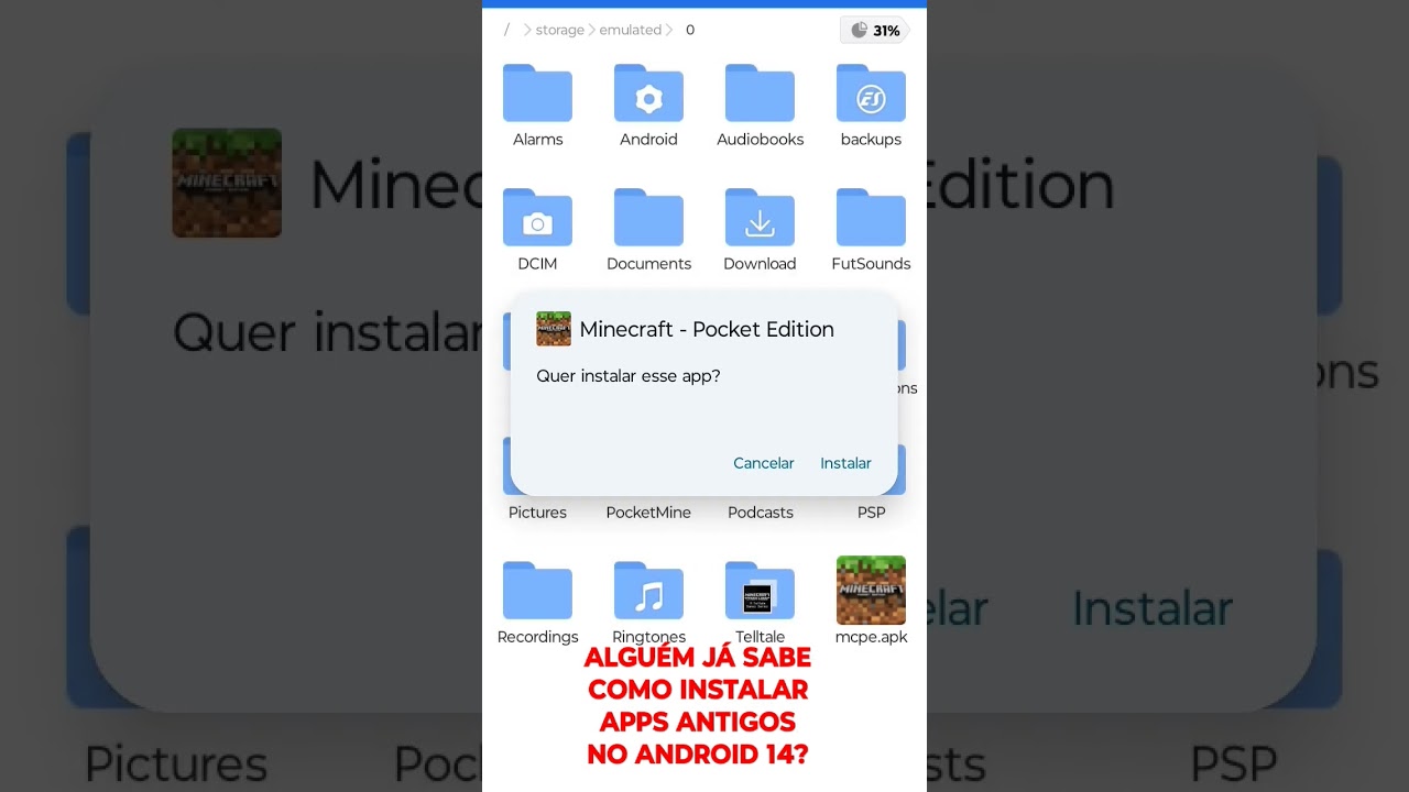 APP N&Atilde;O FOI INSTALADO - ANDROID 14