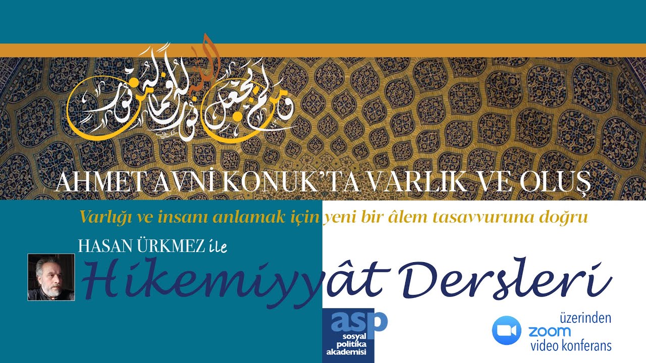 A. AVNİ KONUK'TA VARLIK VE OLUŞ | 6. DERS: İLK TAAYYÜN | VAHDET MERTEBESİ