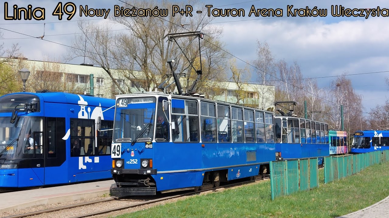 Konstal 105Na HZ252+HZ253 - MPK Kraków Linia 49