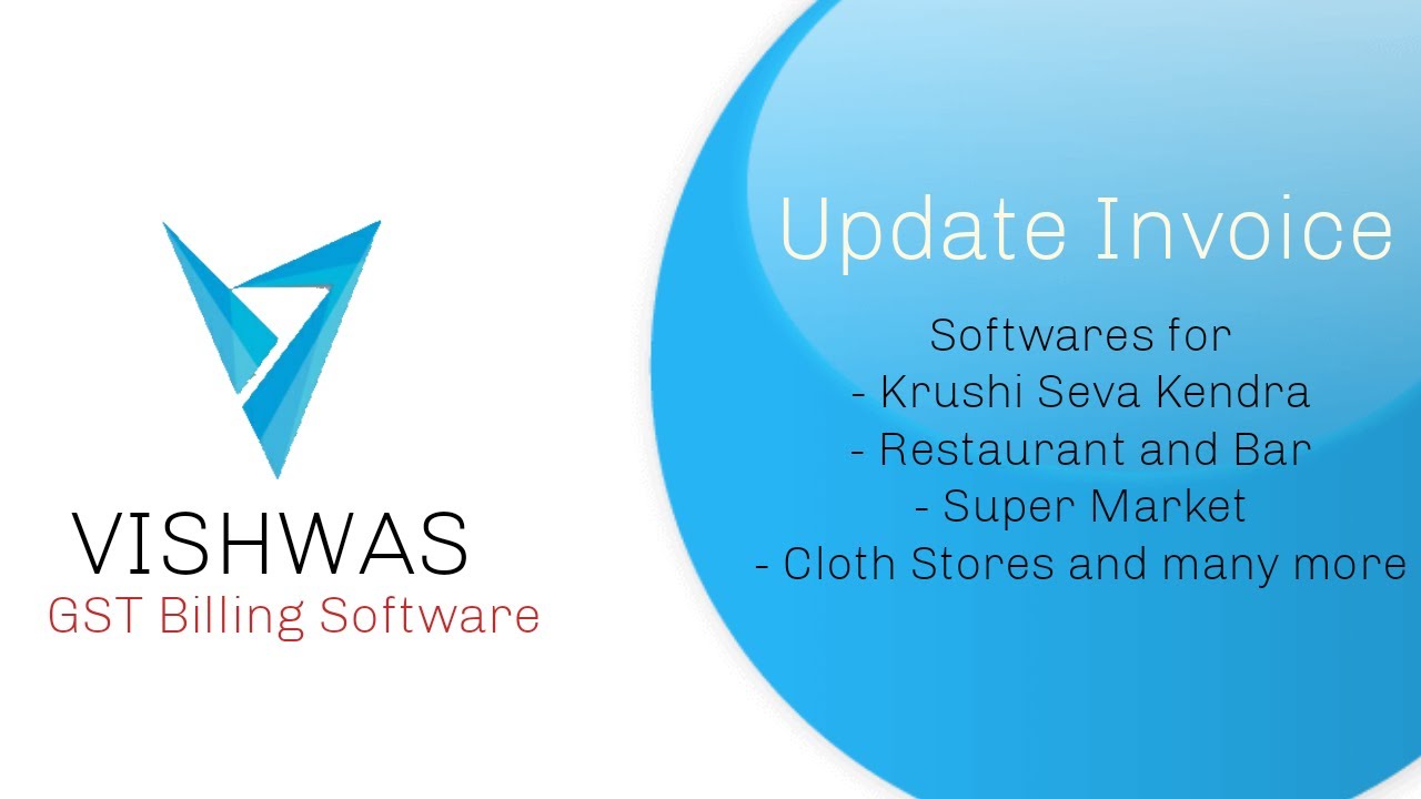 How to modify invoice in VISHWAS ERP- GST Billing and Accounting Software (V12.0)