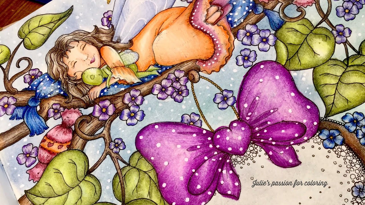 FAIRY CELEBRATIONS by Klara Markova - prismacolor pencils - color along
