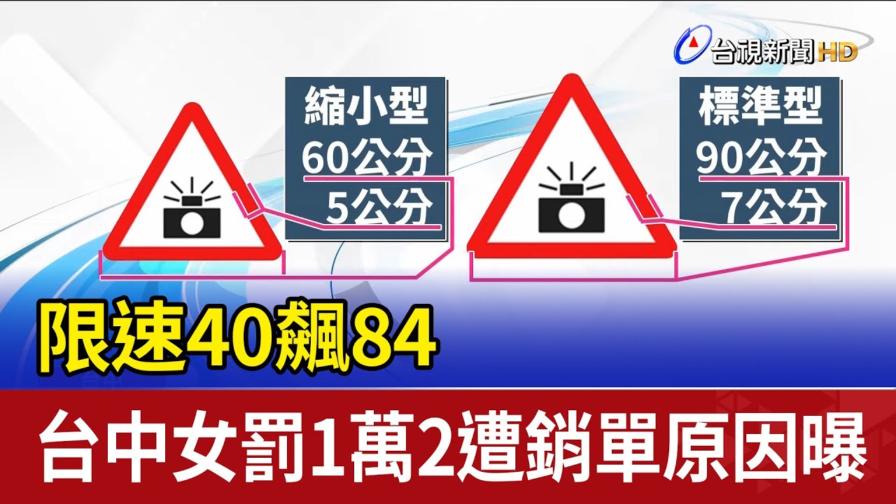 限速40飆84 台中女罰1萬2遭銷單原因曝