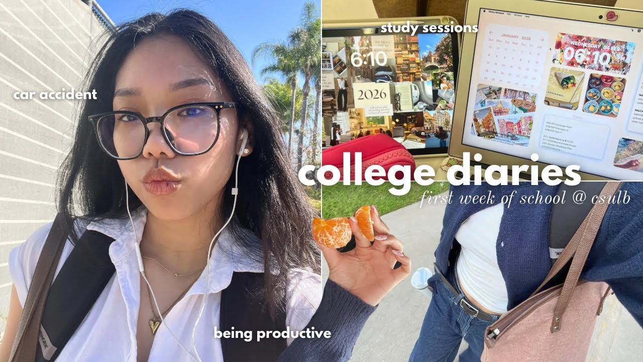 first week of school @ csulb 🎧🍵 planning, being productive, getting back into a routine