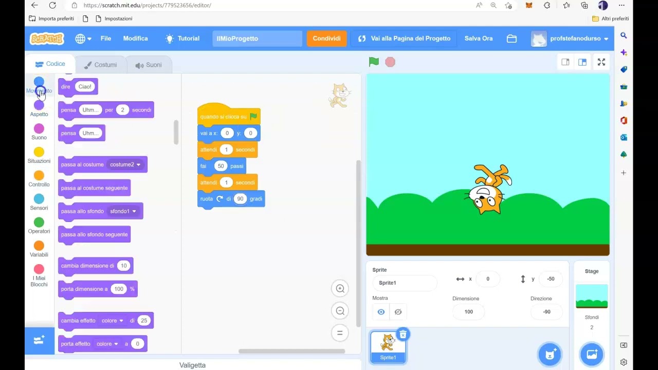 Scratch - Funzionalità base