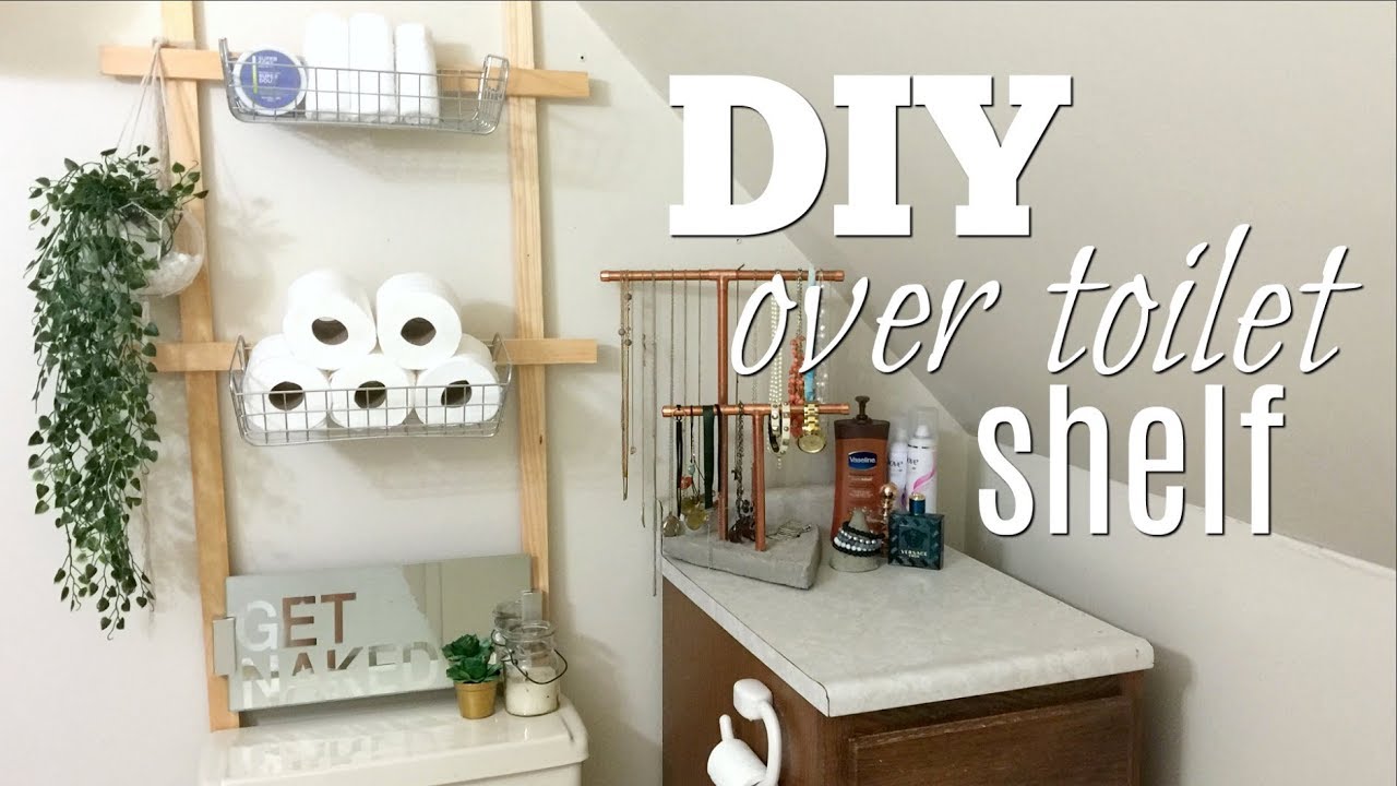DIY Over the Toilet Shelf