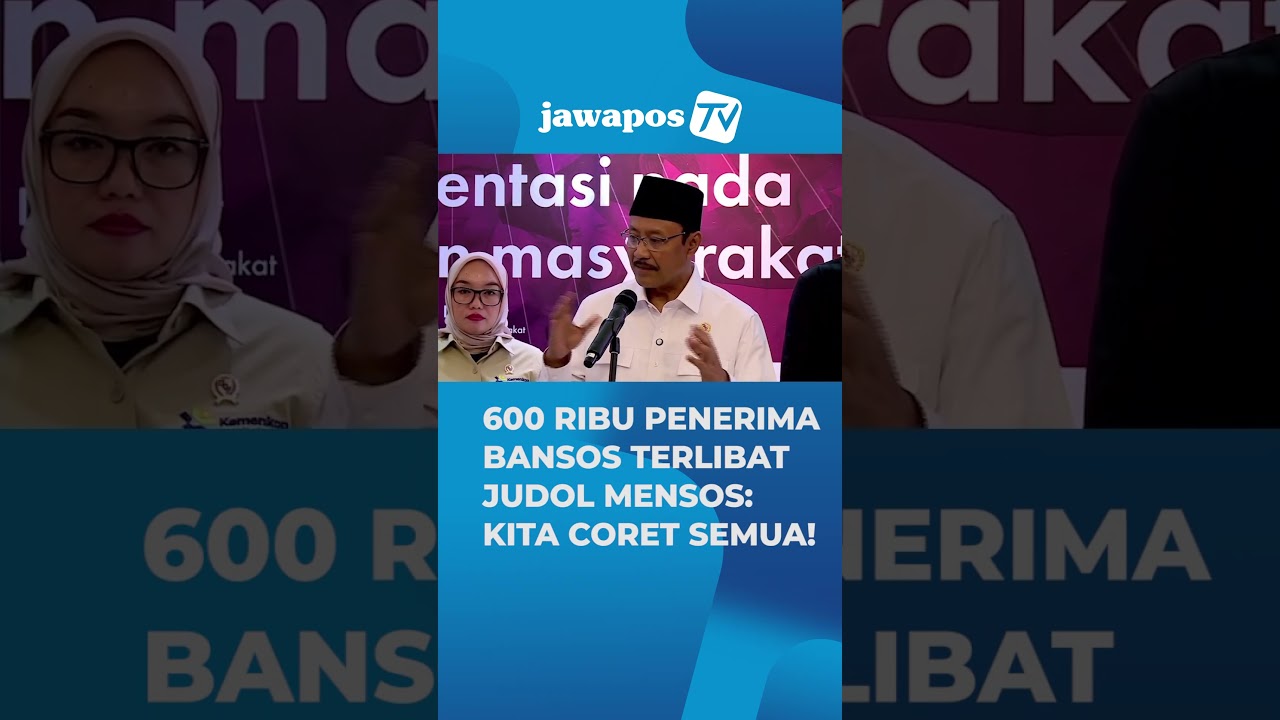Kemensos Coret 600 Ribu Penerima Bansos Yang Terlibat Judol