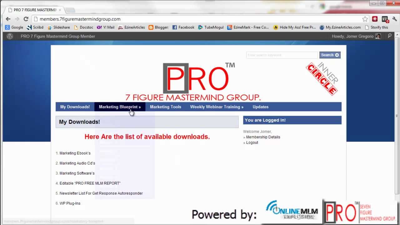 Tour in 7 Figure Mastermind Group Training Modules