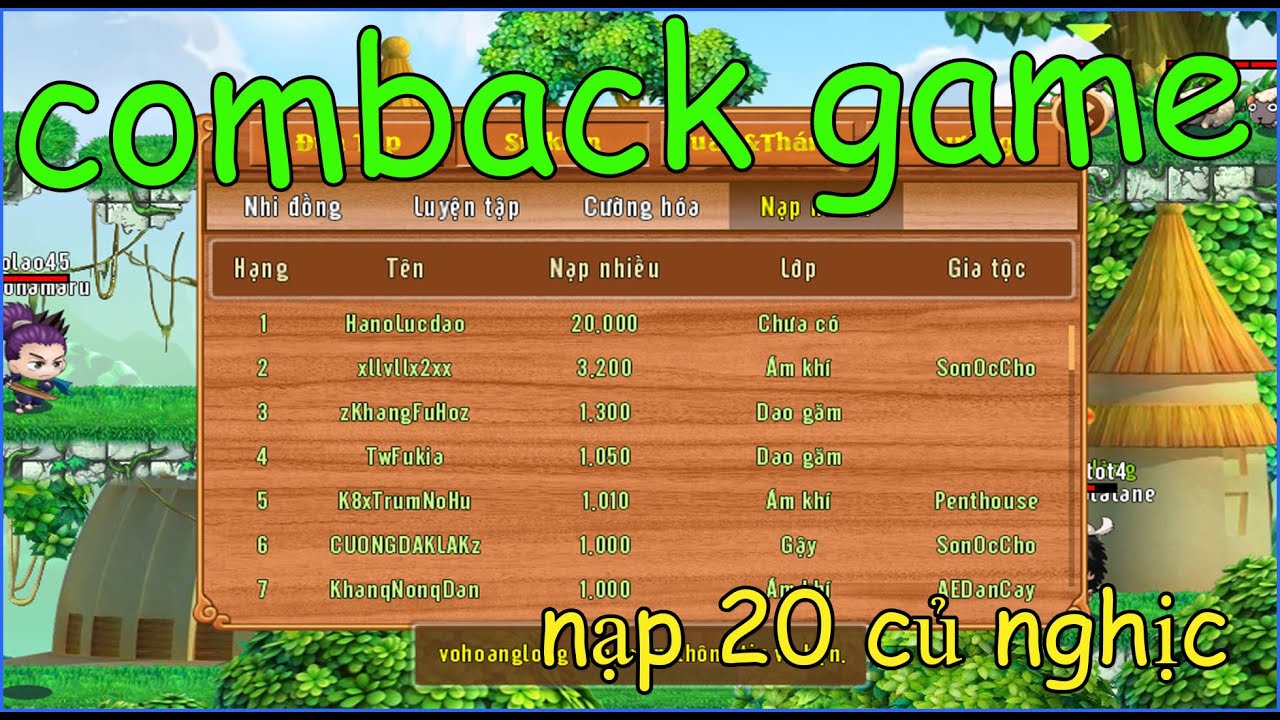L&agrave;ng L&aacute; - Comback game nạp 20 củ nghịch - Hano n&egrave;