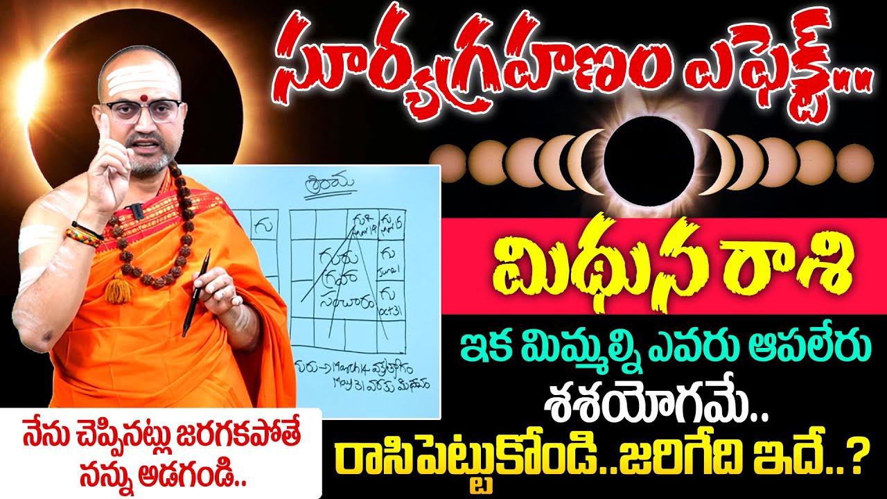 Surya Grahan 🔥 Effects On Mithuna (Gemini) Rashi 2026 | 🕉️మిథున  రాశి ఫలాలు | Nandhibatla | Its UTV