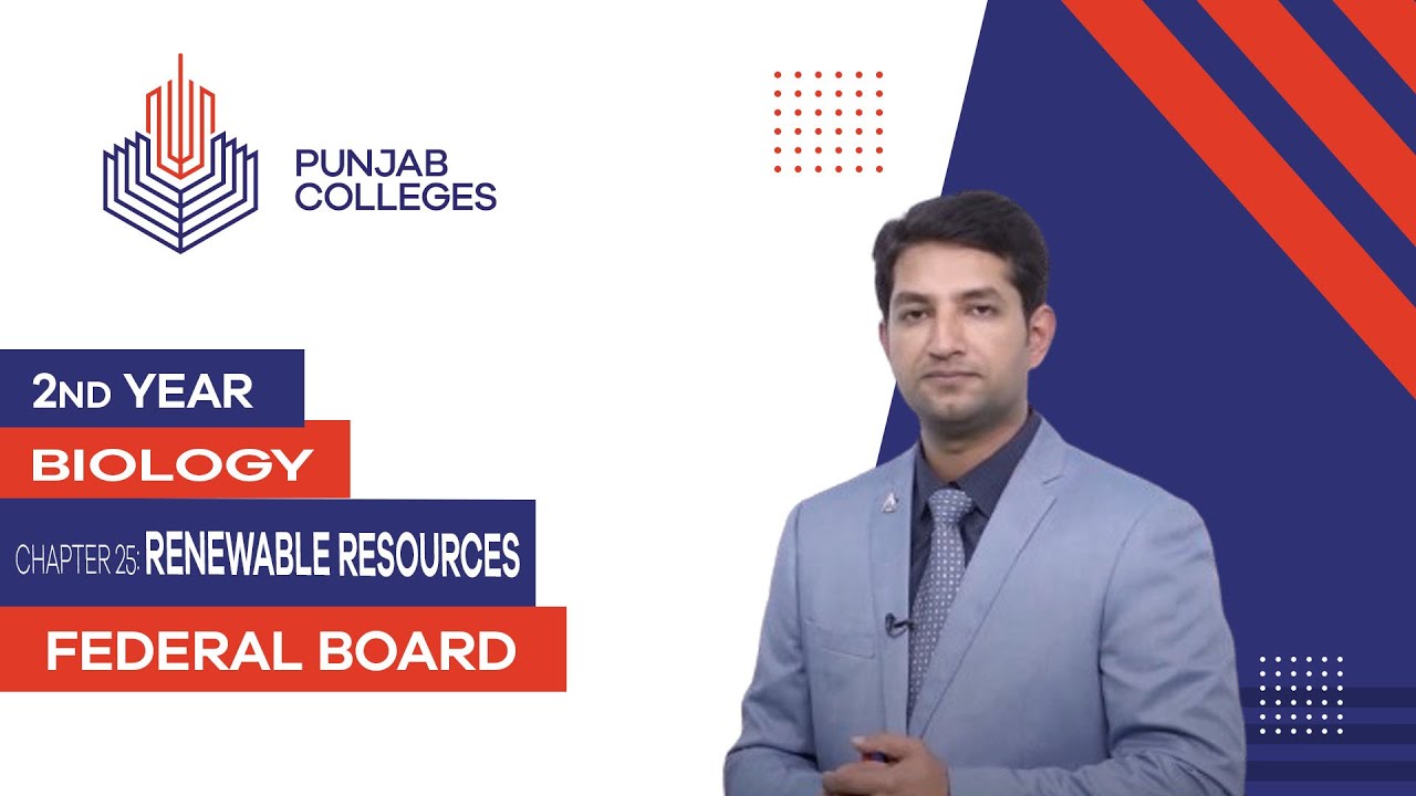 PGC lectures-Inter Part 2-Federal Board-Biology-Chapter 25-Renewable Resources