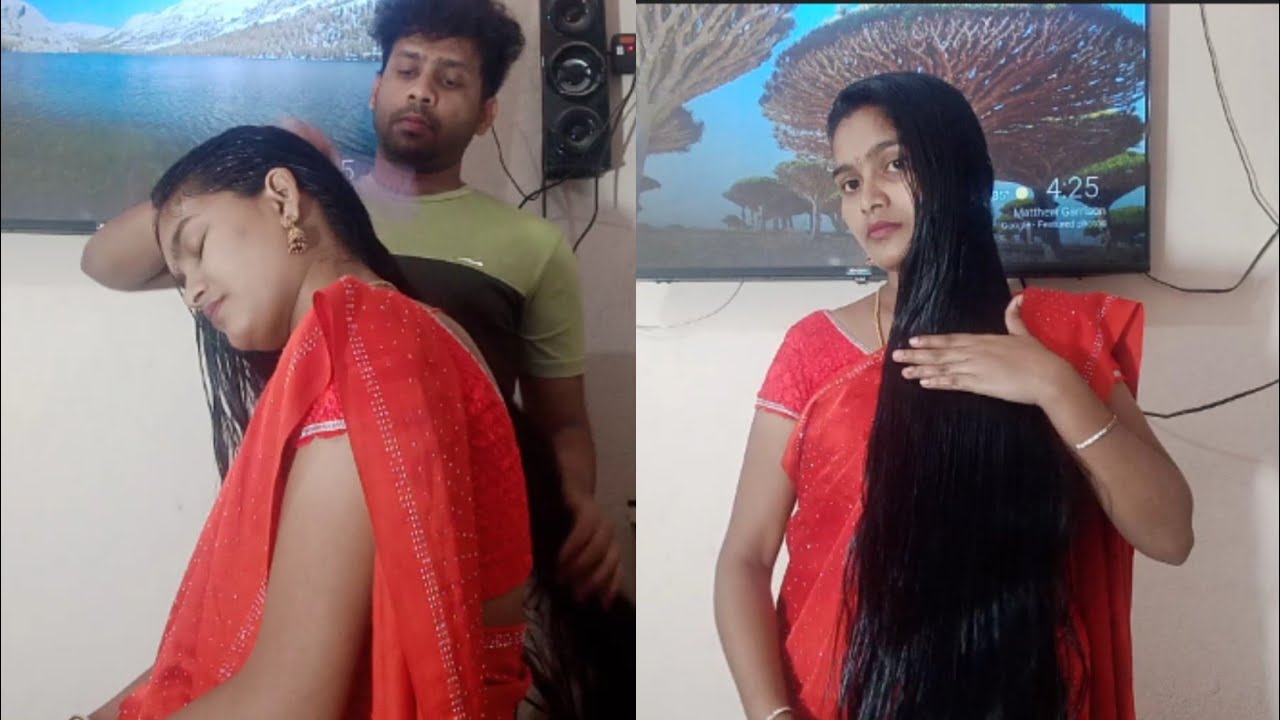 Amazing Long Hair play |  Long Hair Combing | Long Hair Oil apply | Long Hair showing