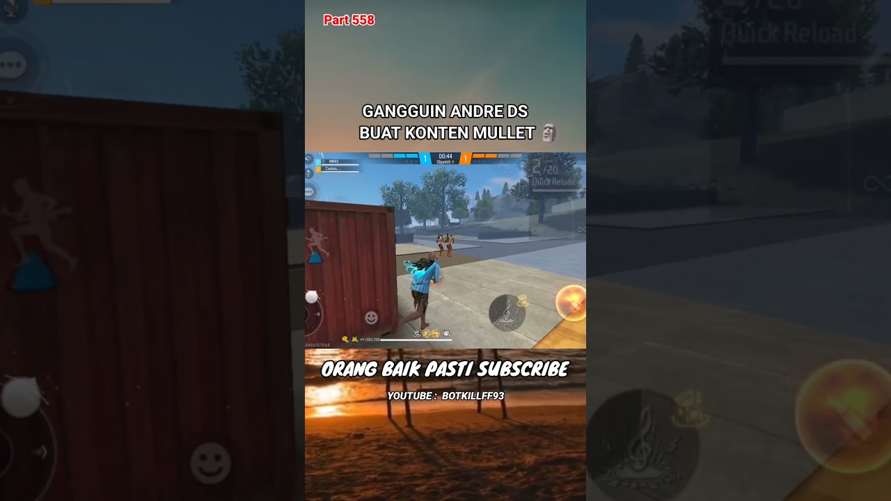 Gangguin Andre DS Buat Konten Mullet 🗿 #freefire #FF #botakff #freefirelucu #short #Freefireshorts
