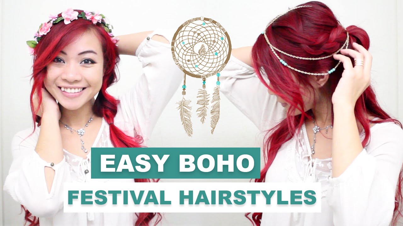 Easy Braided Hairstyles l Cute Boho Hairstyles for Spring l Coachella Festival Hairstyles
