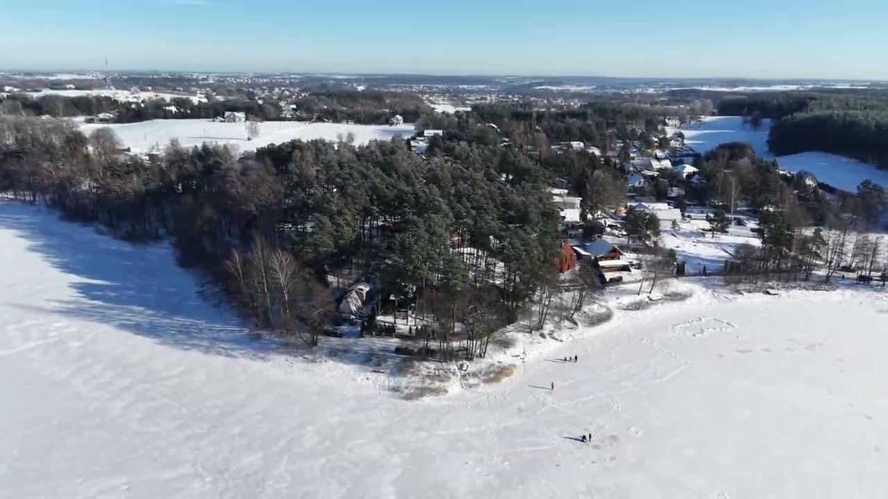 Jezioro Głębokie zamarzło zima 2026 4k