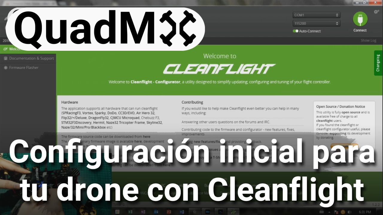 Configuracion inicial para tu drone con Cleanflight - Español